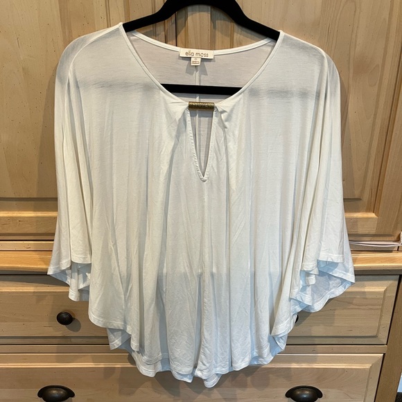 Ella Moss xs cream color dome sleeve shirt - Picture 3 of 12